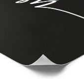 Modern Black Photo Graduation Welcome Sign ポスター (角)