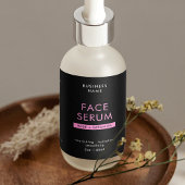 Modern Black & Pink 2 OZ Dropper Bottle Label ラベル