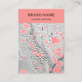 Modern Black Pink Marble Jewelry Display Card 名刺 (正面)