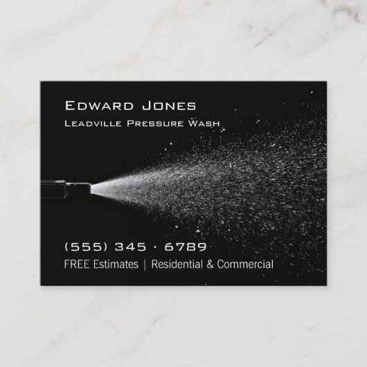 Modern Black Power Pressure Wash  名刺 (正面)