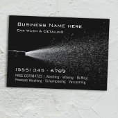 Modern Black Pressure Wash Car Detailing QR 名刺