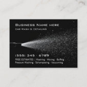 Modern Black Pressure Wash Car Detailing QR 名刺 (正面)