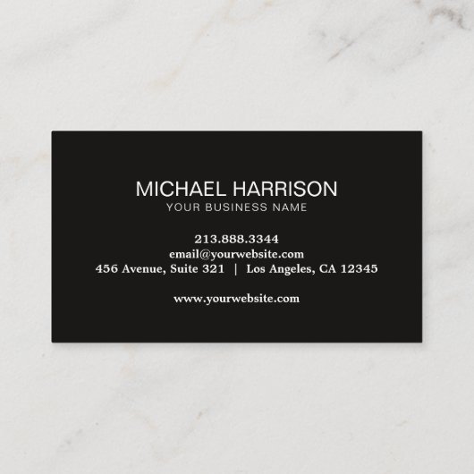 Modern Black Professional Custom Circular Logo     名刺 (裏面)