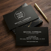 Modern Black Professional Custom Circular Logo     名刺