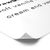 Modern Black Professional Restaurant Logo Menu ポスター (角)