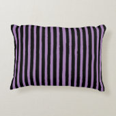 Modern, Black Purple Stripes アクセントクッション (裏面)