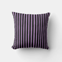 Modern, Black Purple Stripes クッション