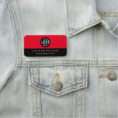 Modern Black Red Business Logo Name 名札 (インサイチュ)