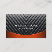 Modern Black & Red Metal Civil Engineer qr code 名刺 (正面)