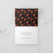 Modern Black & Red Poinsettia Photo Christmas Card シーズンカード (内部)