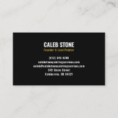 Modern Black Residential Painter & House Painting 名刺 (裏面)