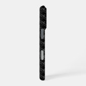Modern Black Rubber Lattice with Name iPhoneケース (右側面)