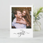 Modern Black Script Photo Eight Table Number 招待状 (スタンド正面)