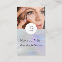 Modern Black Script Photo Makeup  名刺