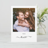 Modern Black Script Photo One Table Number 招待状 (スタンド正面)