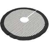 Modern Black Stripes Christmas ブラッシュドポリエステルツリースカート (アングル)