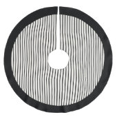 Modern Black Stripes Christmas ブラッシュドポリエステルツリースカート (正面)