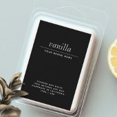 Modern black wax melts packaging label フードラベル