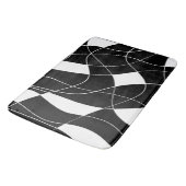 modern Black &white abstract pattern Bath Mat バスマット (アングル)