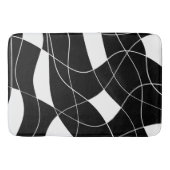 modern Black &white abstract pattern Bath Mat バスマット (正面)