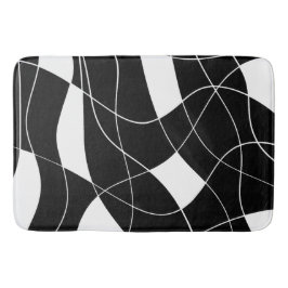 modern Black &white abstract pattern Bath Mat バスマット