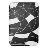 modern Black &white abstract pattern Bath Mat バスマット (正面縦)