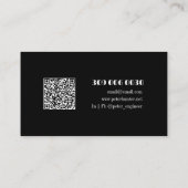 Modern Black & White Architectural Engineer  名刺 (裏面)