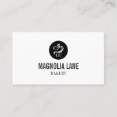 Modern Black White Bakery Business  名刺 (正面)