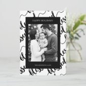 Modern Black & White “Blessed” Script Photo シーズンカード (スタンド正面)