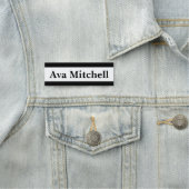 Modern Black & White Classic Name Tag 名札 (インサイチュ)