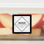 Modern Black & White Geometric  ラベル (貼付)