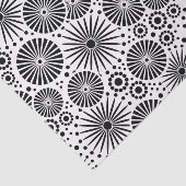 Modern Black White Geometric Flowers Starburst  薄葉紙 (詳細)