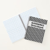 Modern Black White Geometric Sketchbook ノートブック (内部)