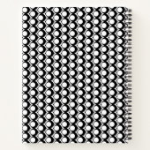 Modern Black White Geometric Sketchbook ノートブック (裏面)