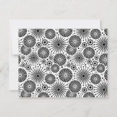 Modern black white geometric starburst Name  ノートカード (裏面)