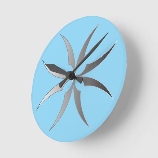 Modern Black & White Geometric Tech Wall Clock ラウンド壁時計 (傾斜)