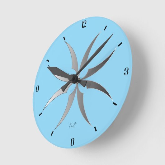 Modern Black & White Geometric Tech Wall Clock ラウンド壁時計 (傾斜)