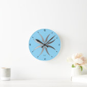 Modern Black & White Geometric Tech Wall Clock ラウンド壁時計 (ホーム)