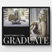 Modern Black & White Graduate 2 Photo Desktop フォトプラーク (正面)