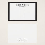 Modern Black White Hair Clip Display Card (正面&裏面)