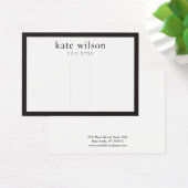 Modern Black White Hair Clip Display Card (デスク)