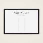 Modern Black White Hair Clip Display Card (正面)