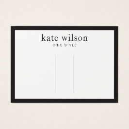 Modern Black White Hair Clip Display Card