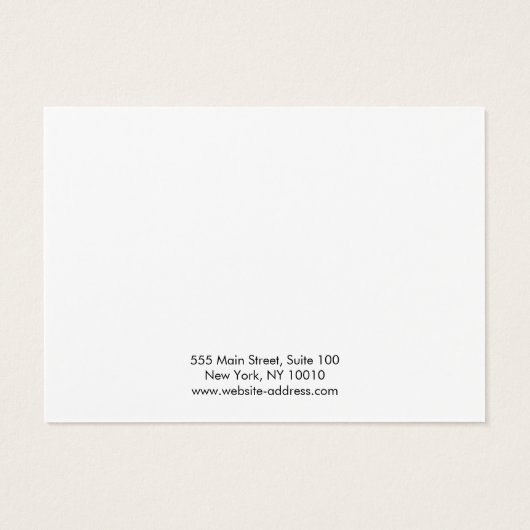 Modern Black White Hair Clip Display Card (裏面)