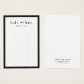 Modern Black White Hair Clip Display Card (正面&裏面)