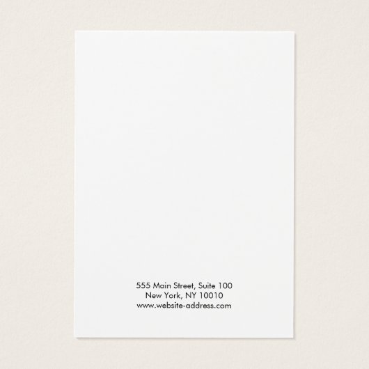 Modern Black White Hair Clip Display Card (裏面)