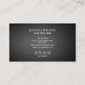 Modern Black & White Lash Tech, Nail Artist, Hair 名刺 (裏面)