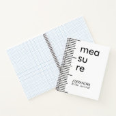 Modern Black White Measure Bride Wedding  ノートブック (内部)