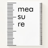 Modern Black White Measure Bride Wedding  ノートブック (裏面)