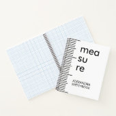 Modern Black White Measure Typography Sketchbook ノートブック (内部)